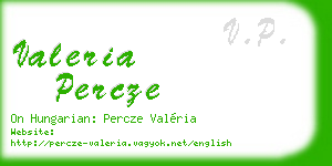 valeria percze business card