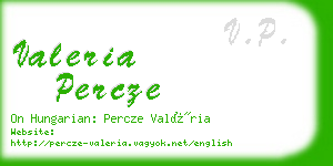 valeria percze business card